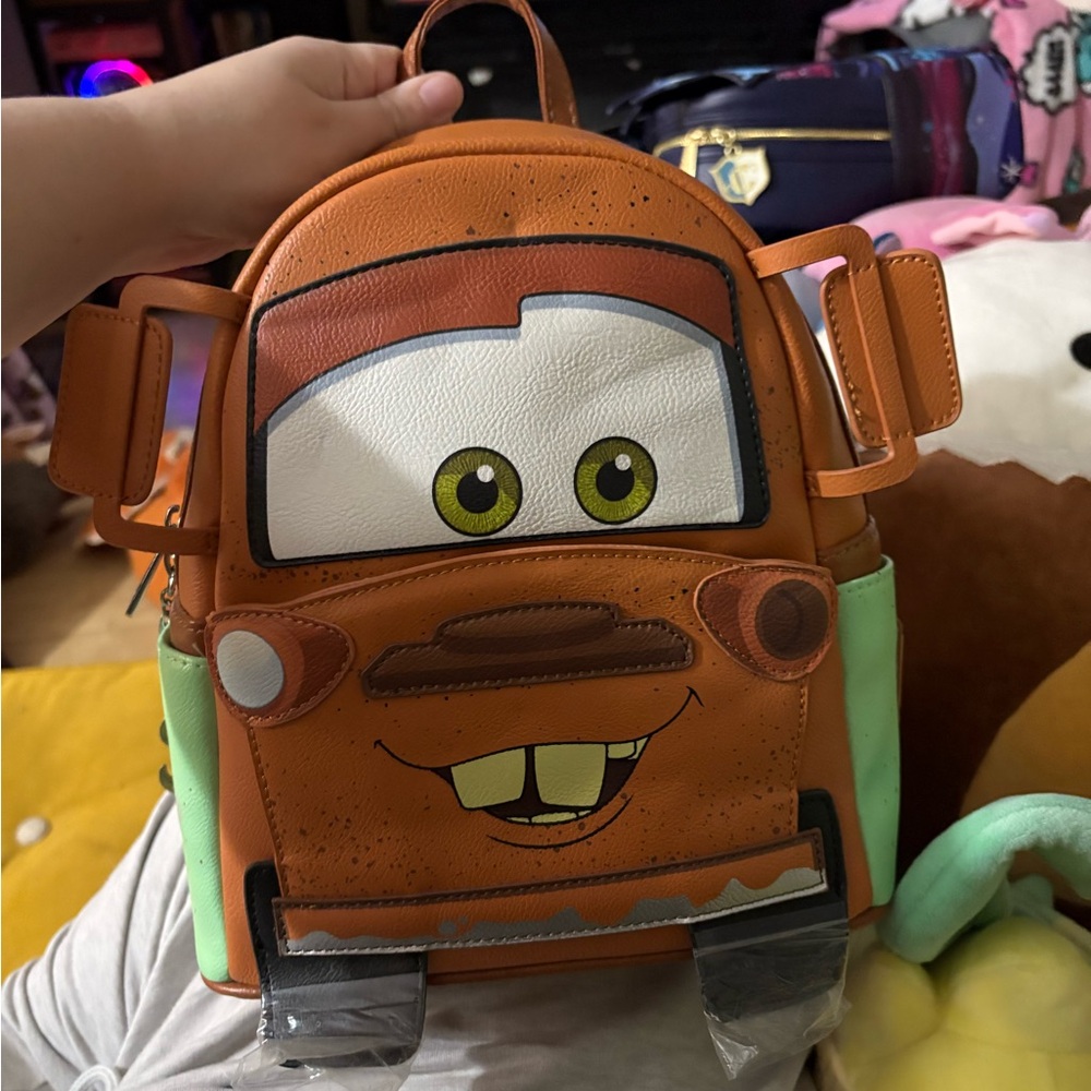 Loungefly Cars Tow Mater Character Backpack